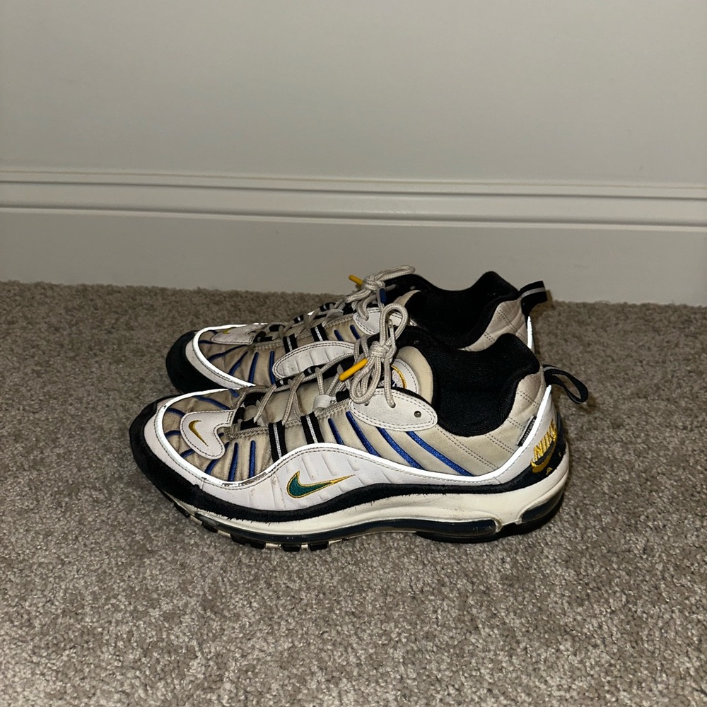 Nike Air Max 98 - White, Blue, and Black